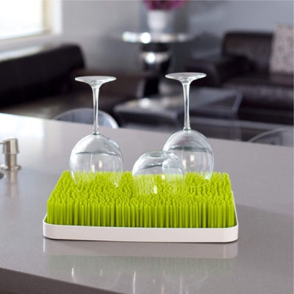 Boon Drying Rack Lawn Countertop, Green, 13.5x11x2.5 Inches - Picture 4 of 5